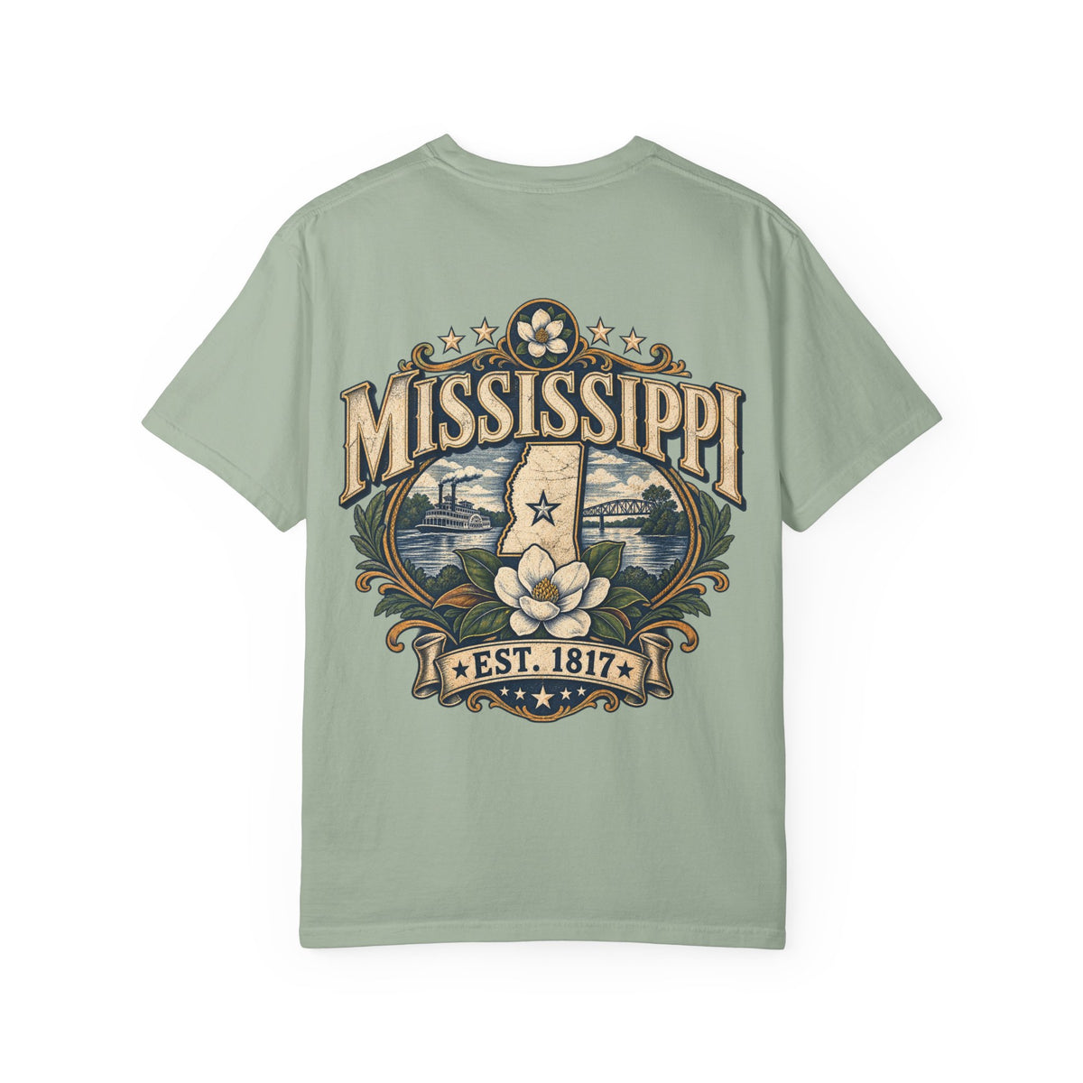 Mississippi Established 1817 Unisex Comfort Color 1717 Streetwear Graphic Tee