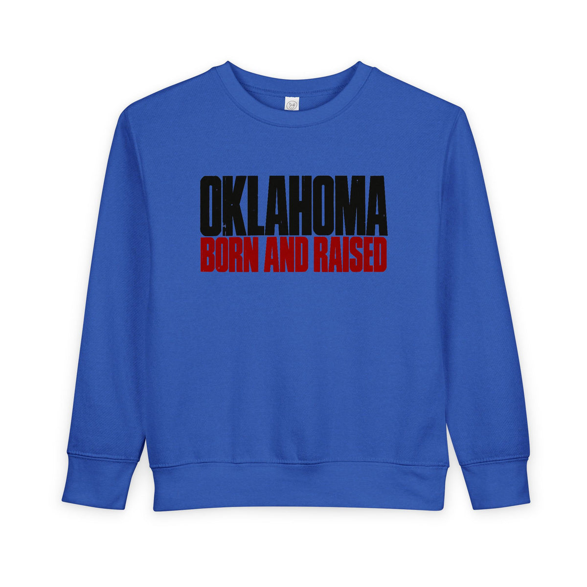Oklahoma Born and Raised Oklahoma Streetwear Unisex Toddler Sweatshirt