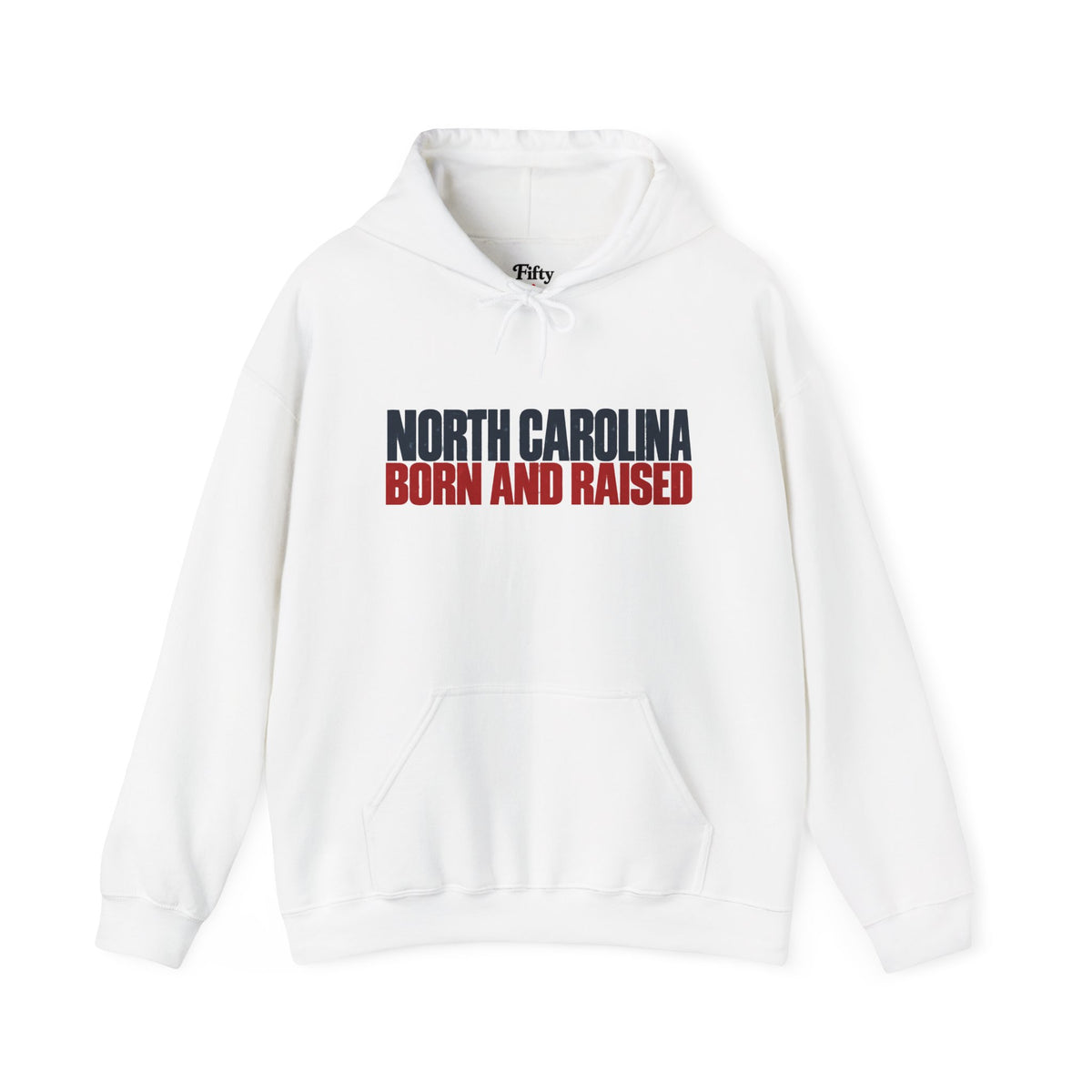 North Carolina Born and Raised Southern Streetwear Unisex Hoodie Graphic