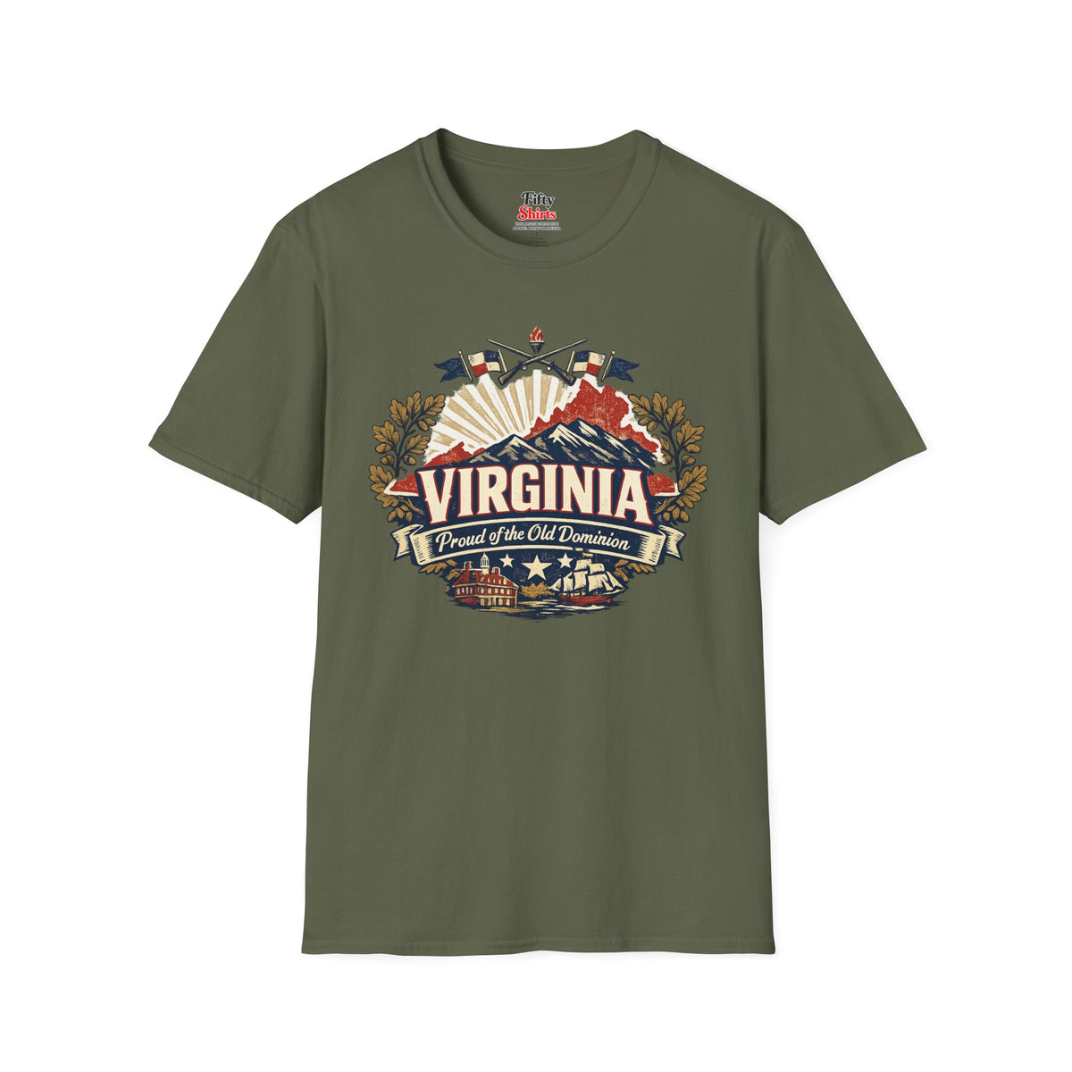 Virginia State Pride Unisex Softstyle T Shirt State Pride Graphic Tee Collections FS03