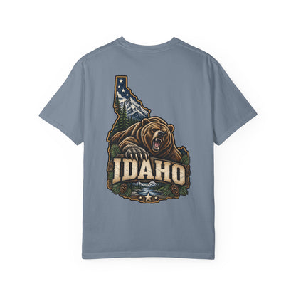 Idaho Bear Emblem Unisex Comfort Color 1717 Streetwear Graphic Tee