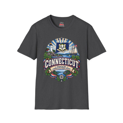 Connecticut State Pride Unisex Softstyle T Shirt State Pride Graphic Tee Collections FS03