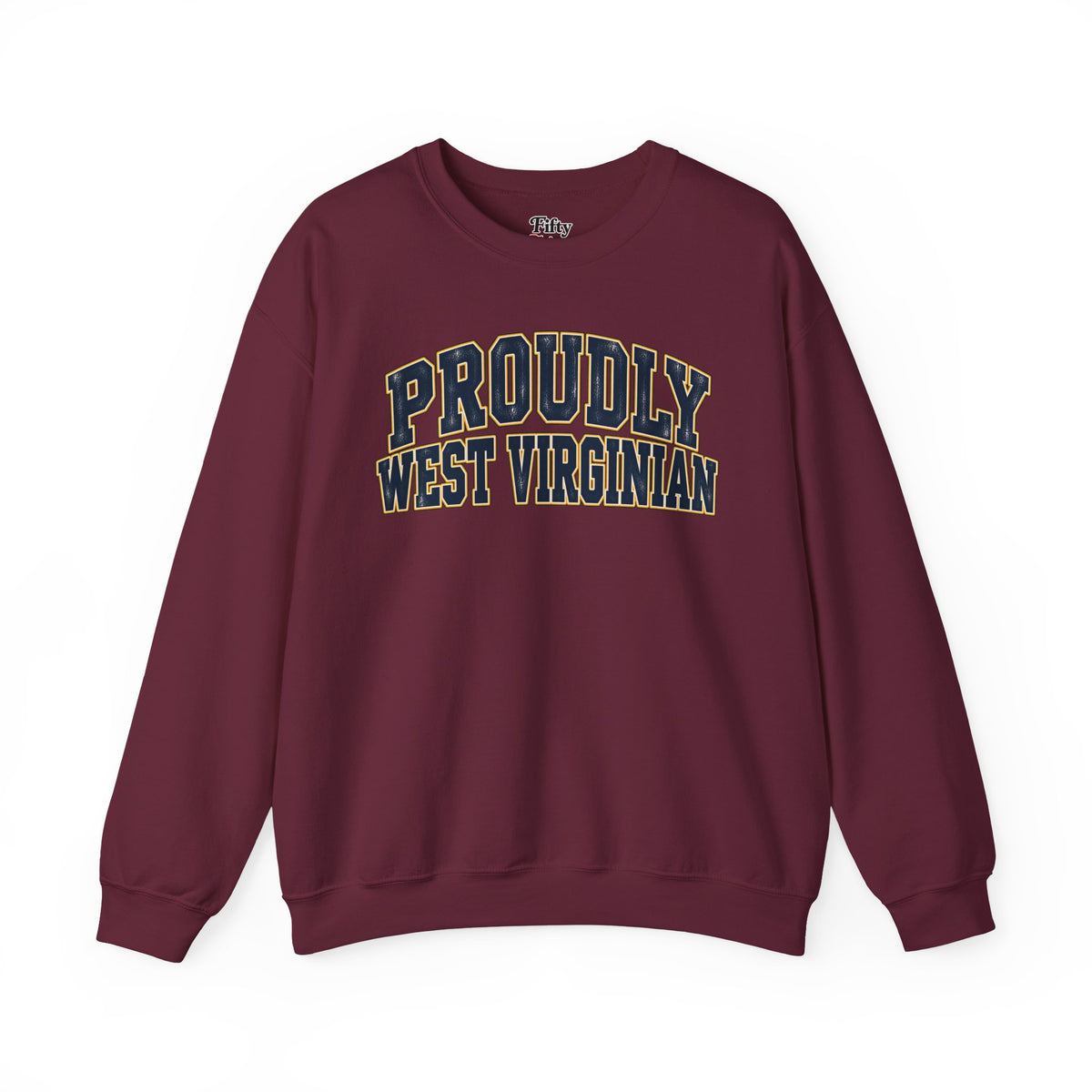 Proudly West Virginian Virginia Unisex Crewneck Sweatshirt State Name Graphic