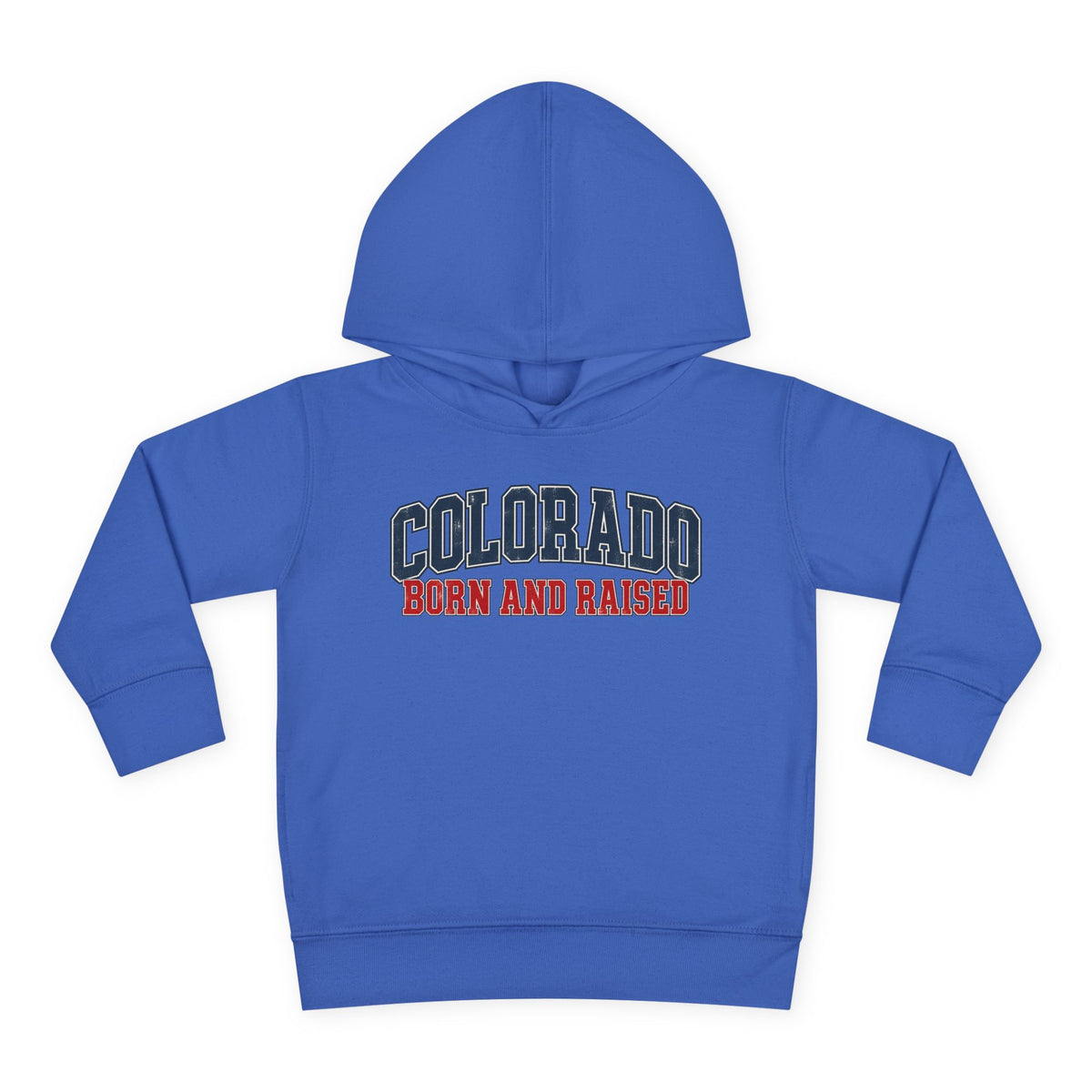 Colorado Born and Raised Collegiate Classic Unisex Toddler Pullover Fleece Hoodie