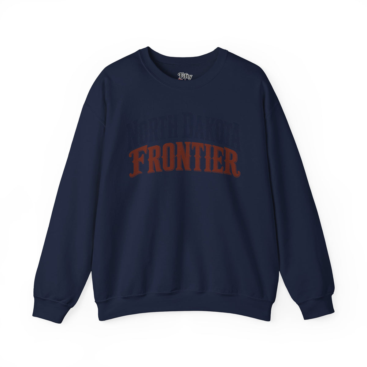 North Dakota Frontier Unisex Crewneck Sweatshirt State Name Graphic