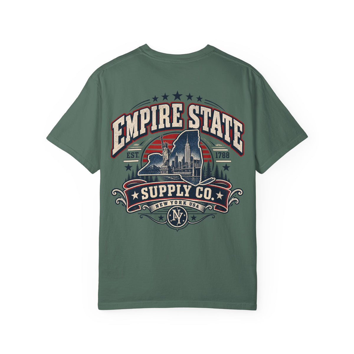 New York Empire State Supply Co. Unisex Comfort Color 1717 Streetwear Graphic Tee
