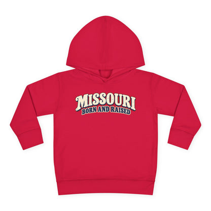 Missouri Born and Raised Retro 1970s Unisex Toddler Pullover Fleece Hoodie