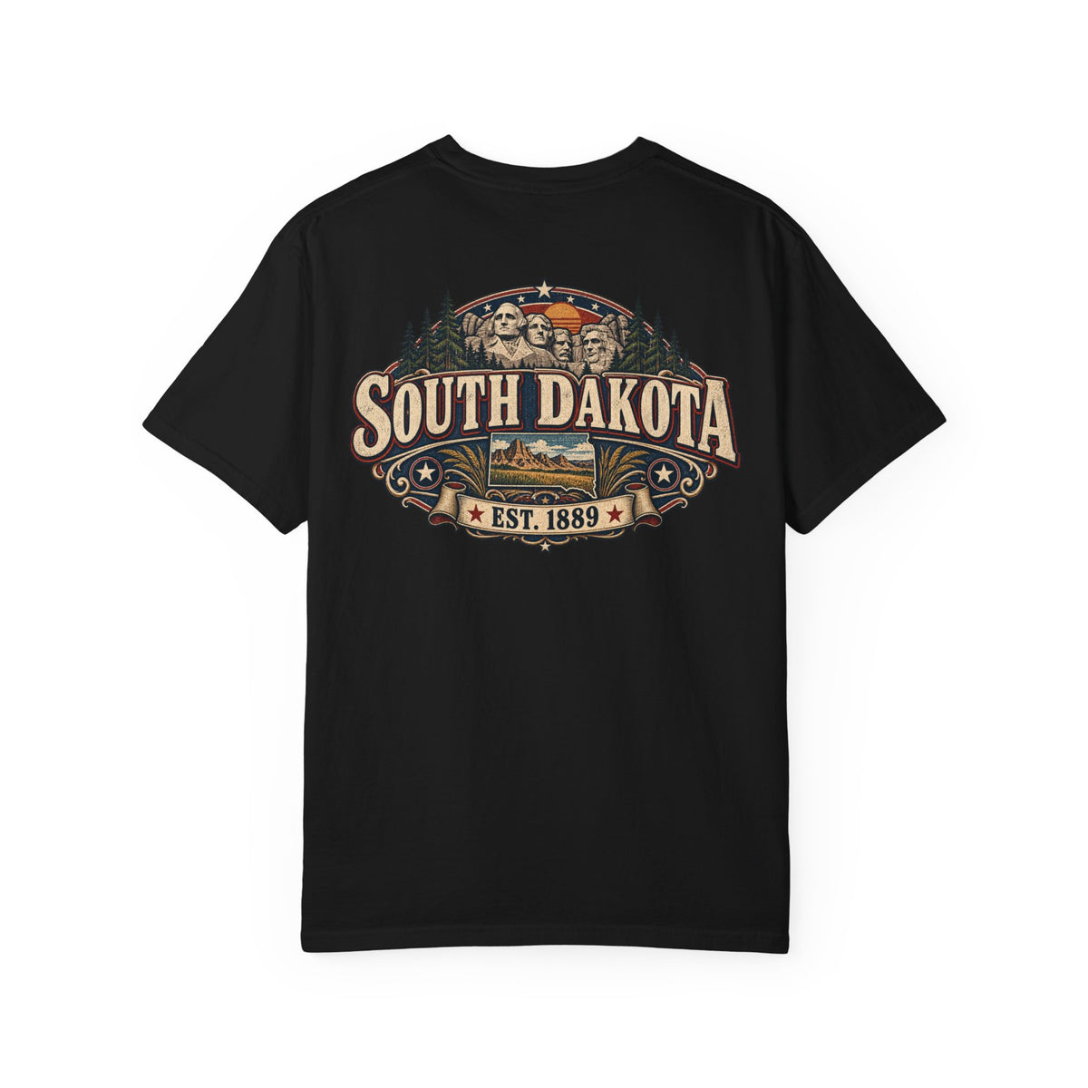 South Dakota Established 1889 Unisex Comfort Color 1717 Streetwear Graphic Tee