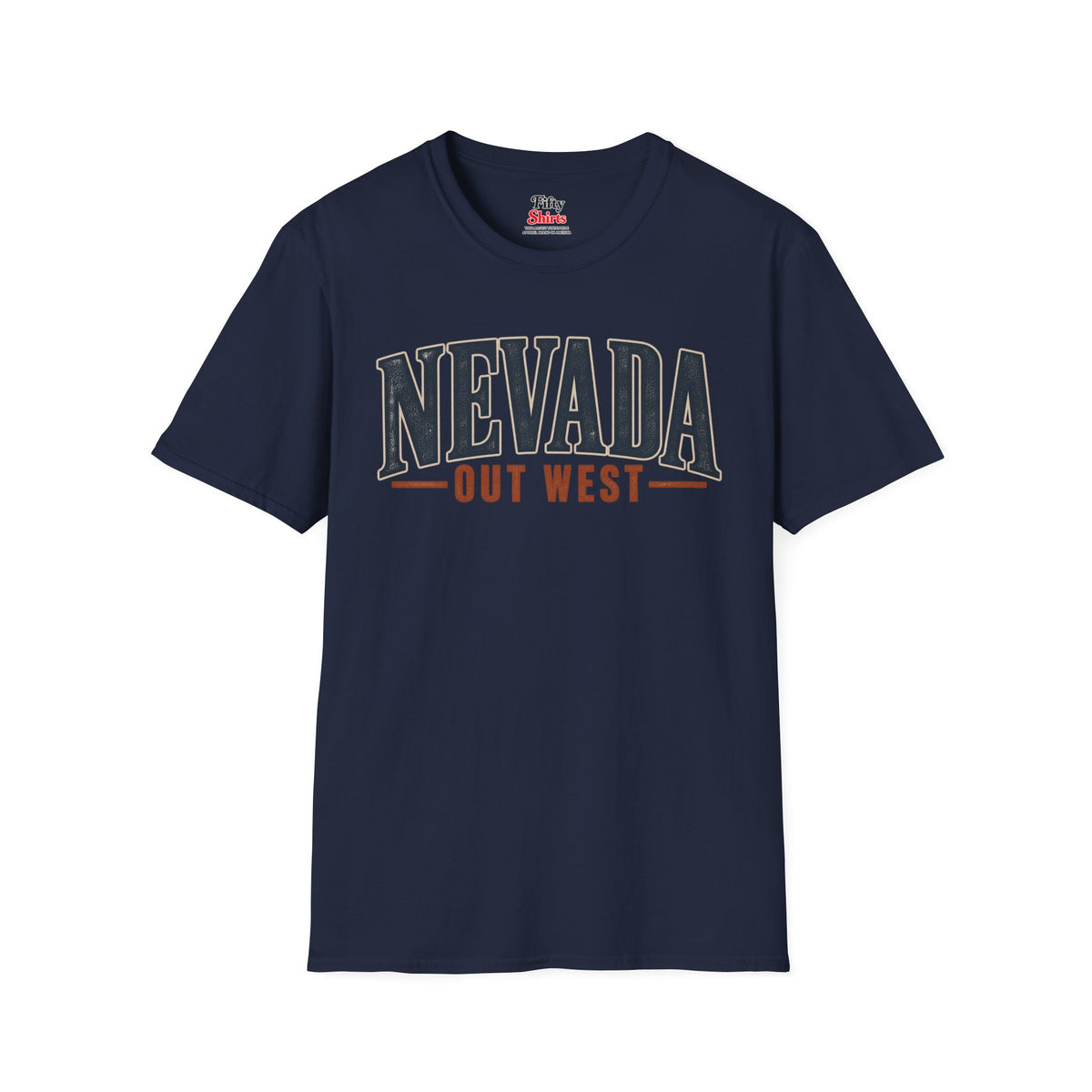 Nevada Out West Unisex Softstyle T Shirt State Name Graphic Tee
