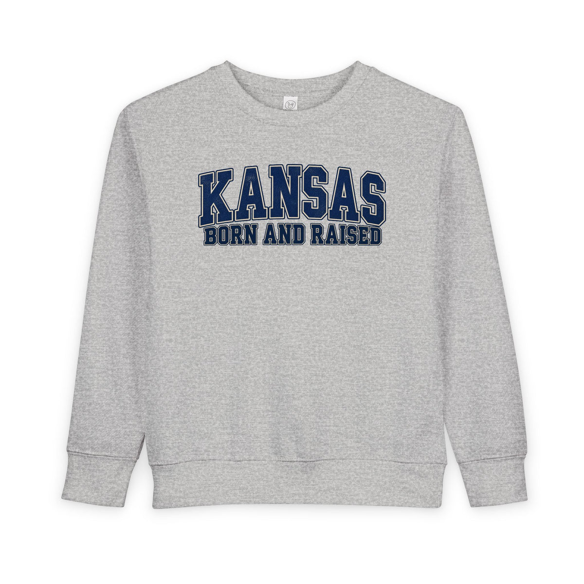 Kansas Born and Raised Classic Collegiate Unisex Toddler Sweatshirt