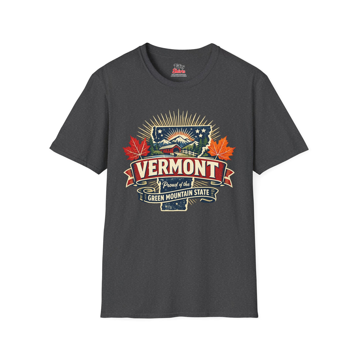 Vermont State Pride Unisex Softstyle T Shirt State Pride Graphic Tee Collections FS03