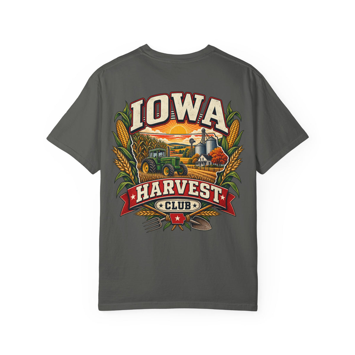 Iowa Harvest Club Unisex Comfort Color 1717 Streetwear Graphic Tee