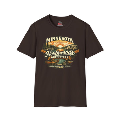 Minnesota Northwoods Outfitters Unisex Softstyle T Shirt State Pride Graphic Tee Collections FS03