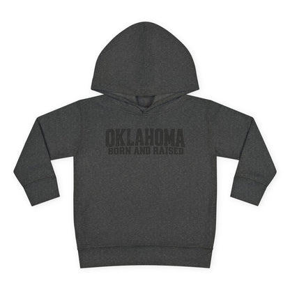 Oklahoma Born and Raised Minimal Heritage Unisex Toddler Pullover Fleece Hoodie