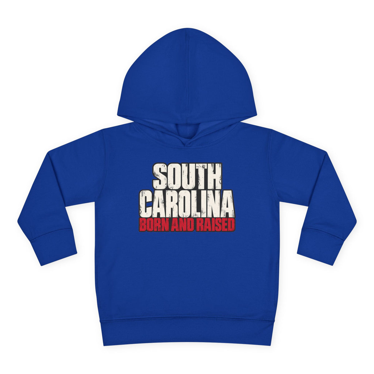 South Carolina Born and Raised Southern Streetwear Unisex Toddler Pullover Fleece Hoodie