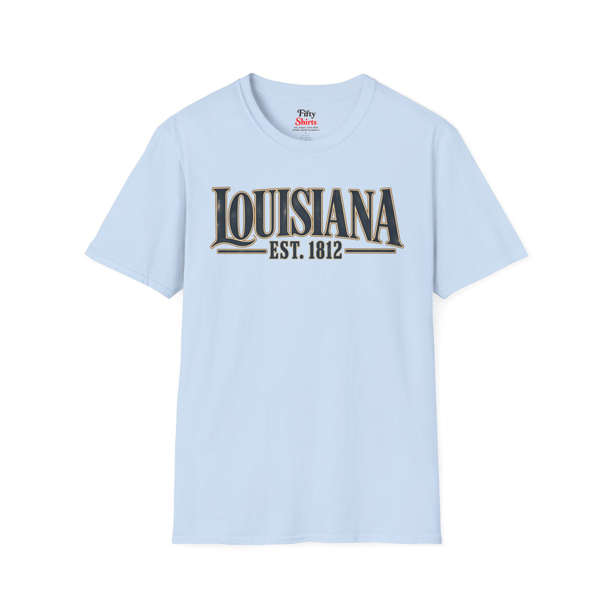 Louisiana Est 1812 Unisex Softstyle T Shirt State Name Graphic Tee