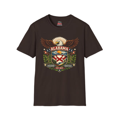 Alabama Americana Eagle Unisex Softstyle T Shirt State Pride Graphic Tee Collections FS03