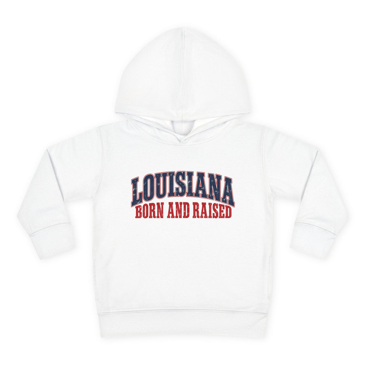 Louisiana Born and Raised Gulf South Heritage Unisex Toddler Pullover Fleece Hoodie