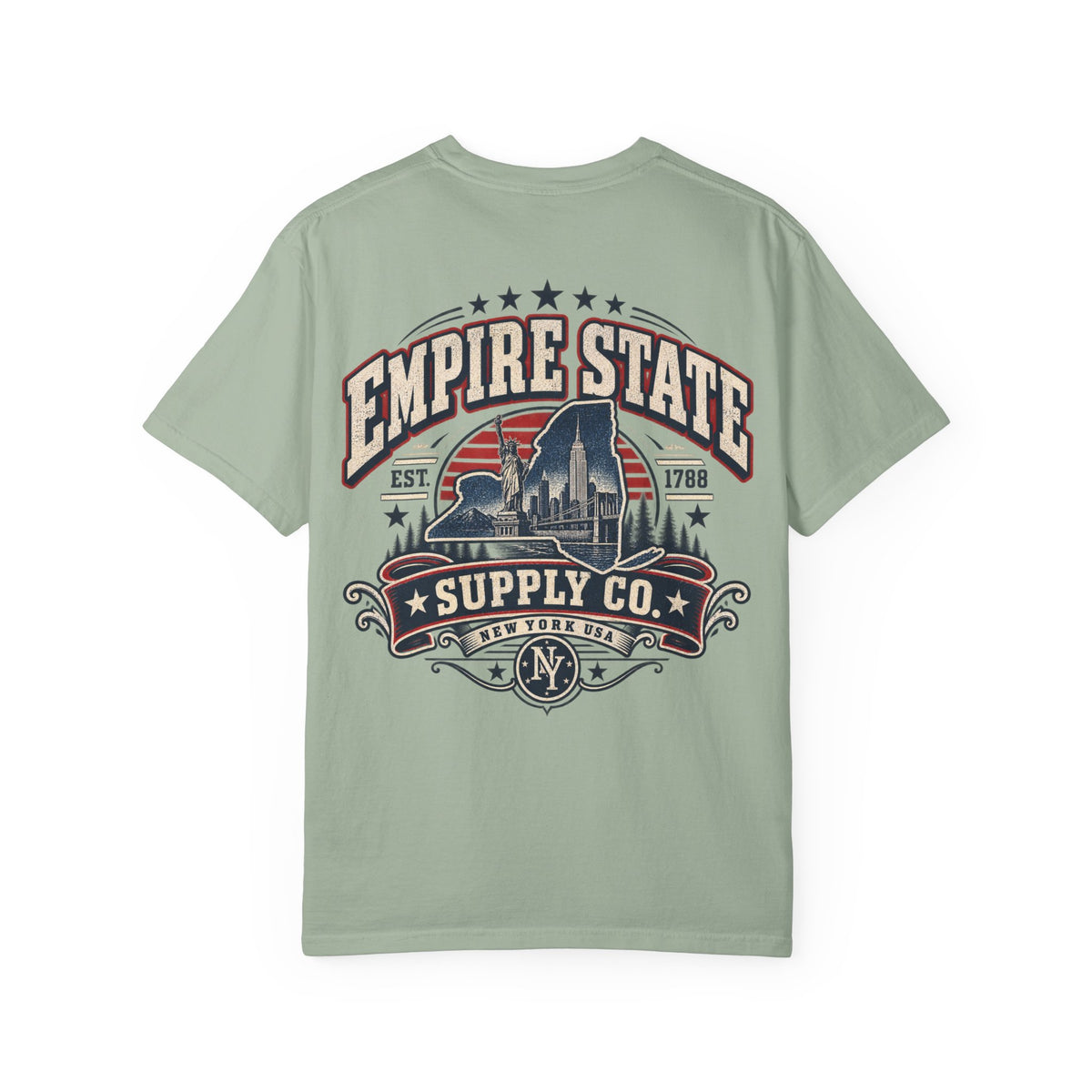 New York Empire State Supply Co. Unisex Comfort Color 1717 Streetwear Graphic Tee