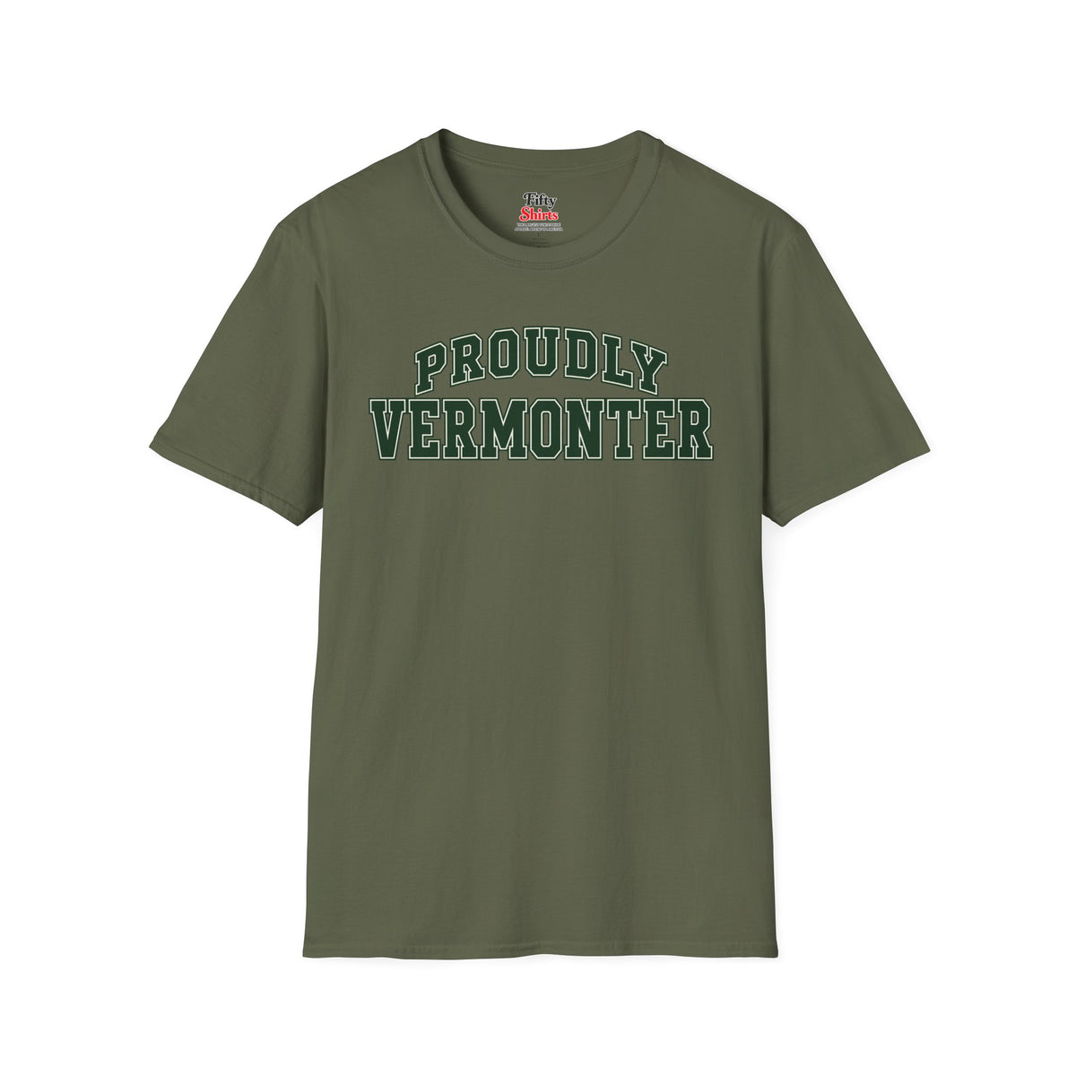 Proudly Vermonter Vermont Unisex Softstyle T Shirt State Name Graphic Tee