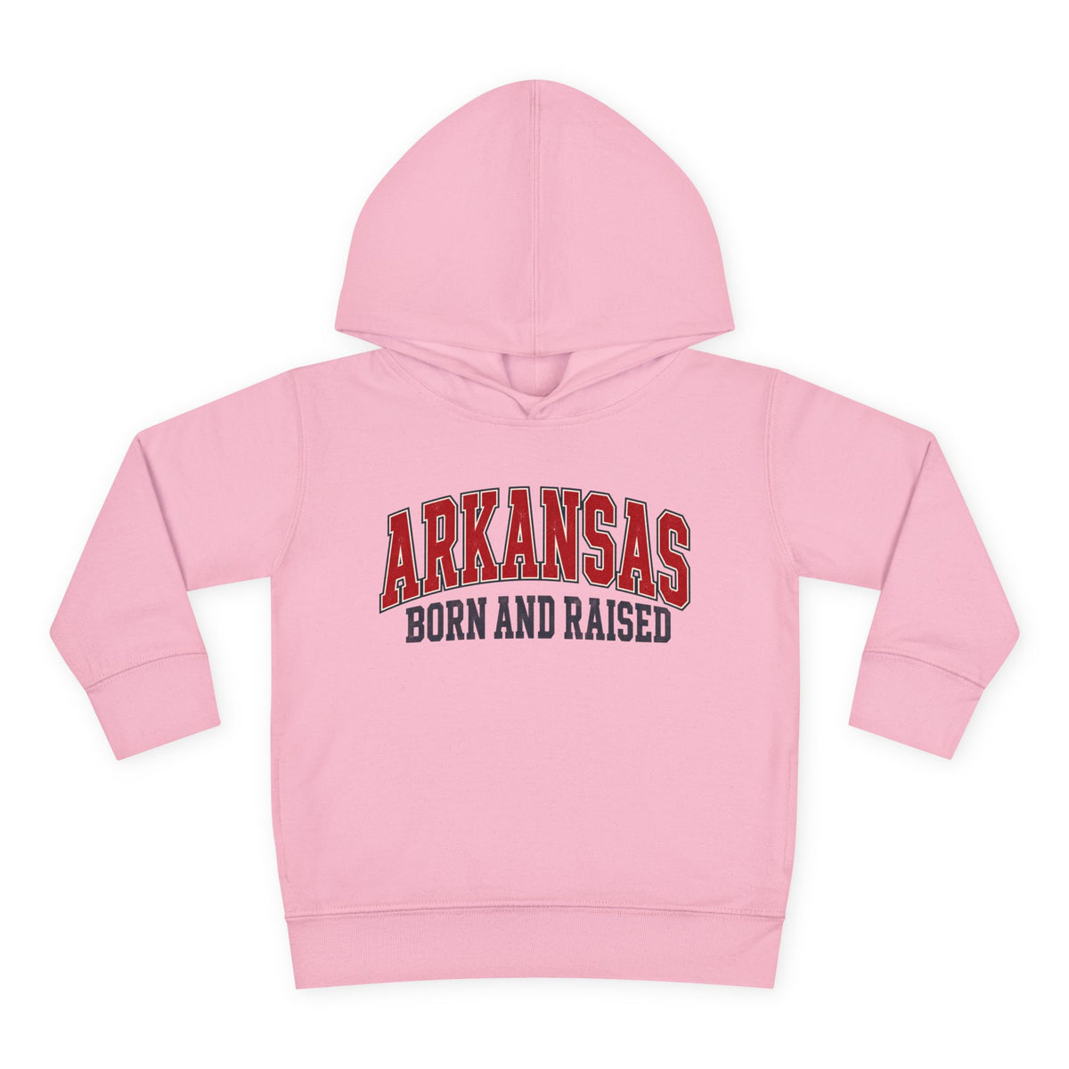 Arkansas Born and Raised Vintage Athletic Heritage Unisex Toddler Pullover Fleece Hoodie