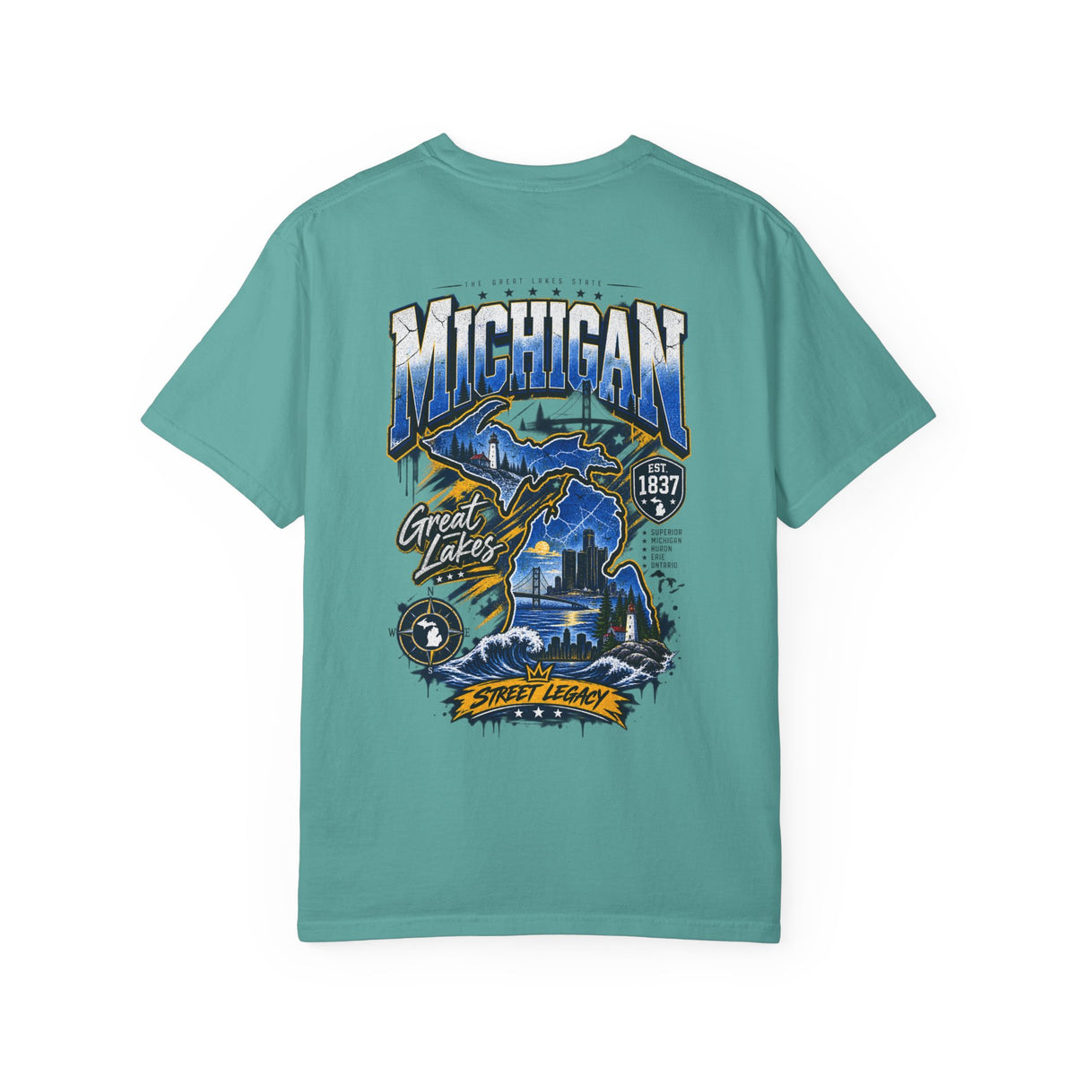 Michigan Street Legacy Unisex Comfort Color 1717 Streetwear Graphic Tee