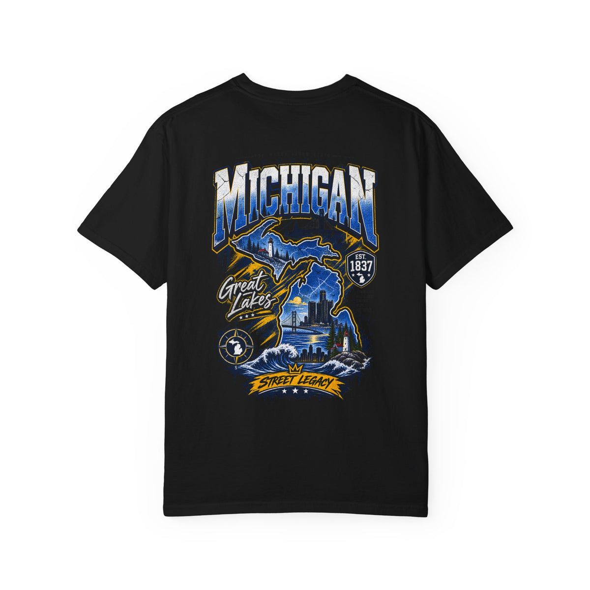 Michigan Street Legacy Unisex Comfort Color 1717 Streetwear Graphic Tee