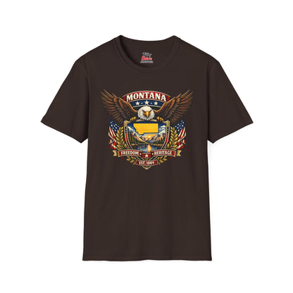 Montana Americana Eagle Unisex Softstyle T Shirt State Pride Graphic Tee Collections FS03