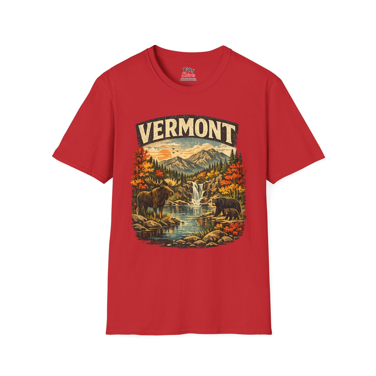 Vermont Wildlife Unisex Softstyle T Shirt State Pride Graphic Tee Collections FS03