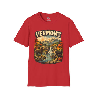 Vermont Wildlife Unisex Softstyle T Shirt State Pride Graphic Tee Collections FS03