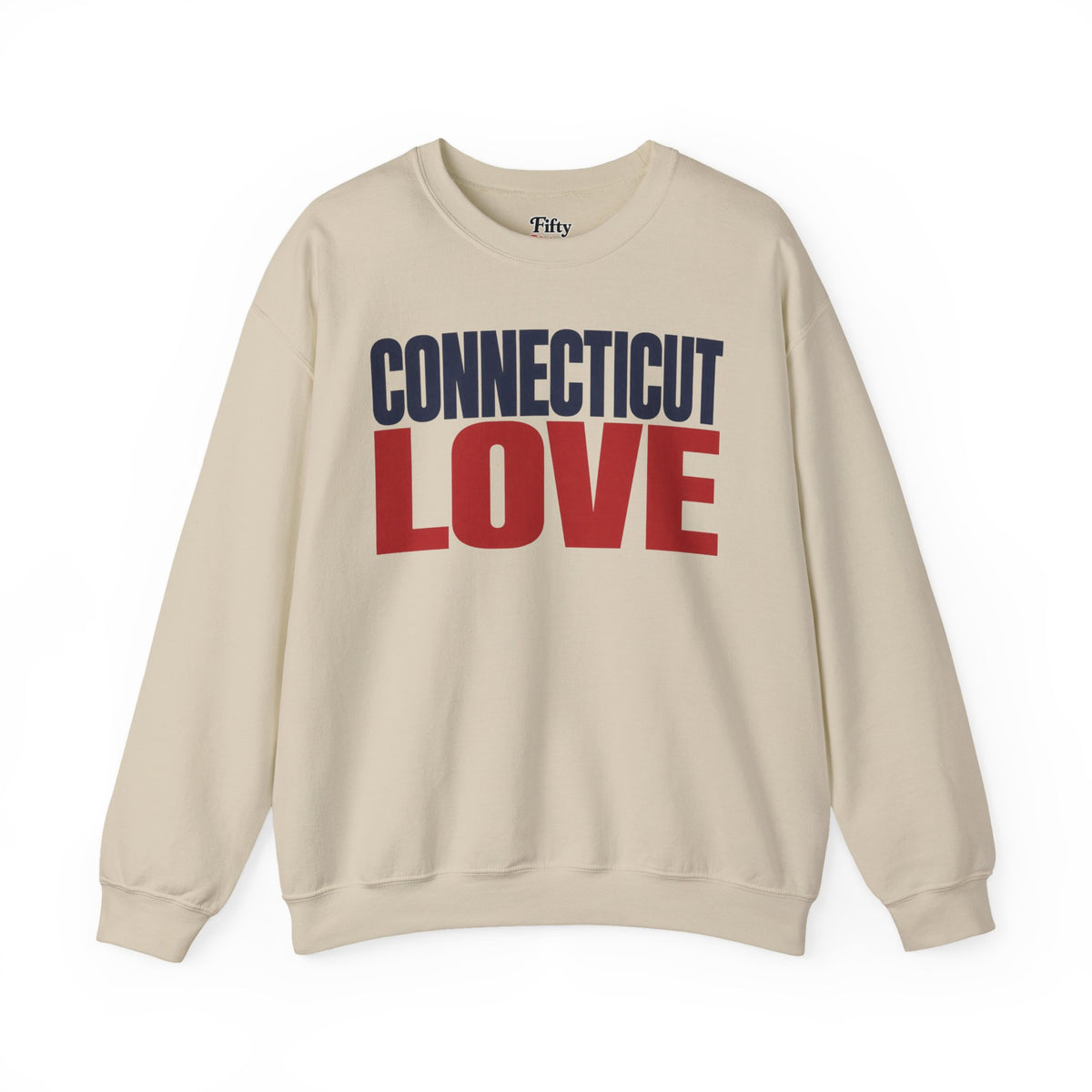 Connecticut Love Unisex Crewneck Sweatshirt State Name Graphic