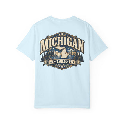 Michigan Established 1837 Unisex Comfort Color 1717 Streetwear Graphic Tee