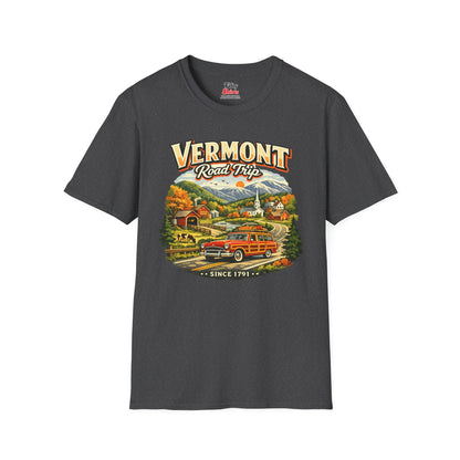 Vermont Road Trip Unisex Softstyle T Shirt State Pride Graphic Tee Collections FS03