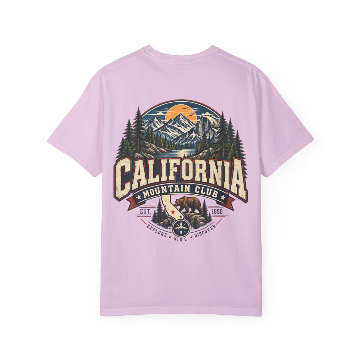 California Mountain Club  Unisex Comfort Color 1717 Streetwear Graphic Tee