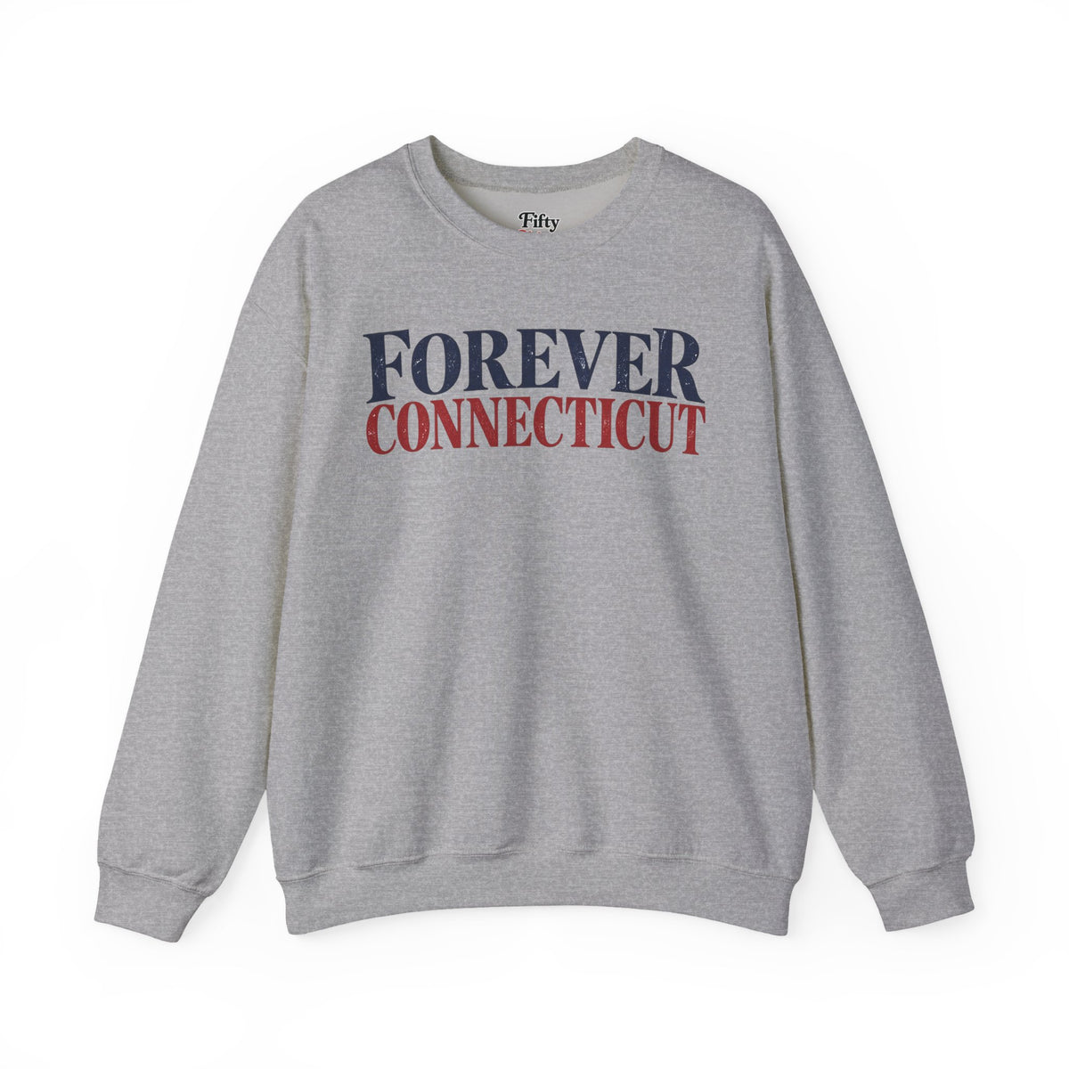 Forever Connecticut Unisex Crewneck Sweatshirt State Name Graphic