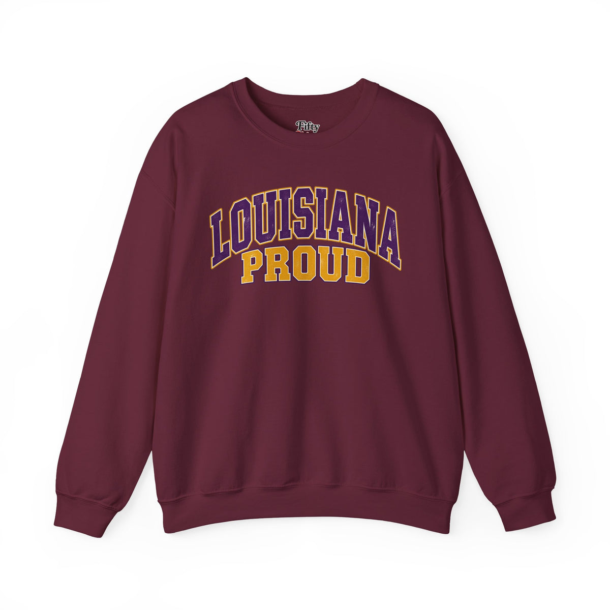 Louisiana Proud Unisex Crewneck Sweatshirt State Name Graphic