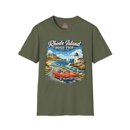 Rhode Island Road Trip Unisex Softstyle T Shirt State Pride Graphic Tee Collections FS03