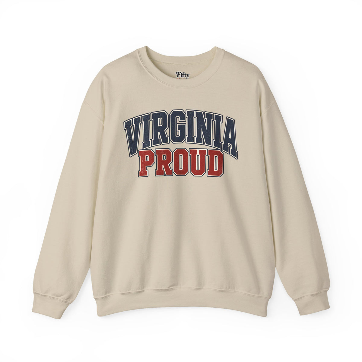 Virginia Proud Unisex Crewneck Sweatshirt State Name Graphic