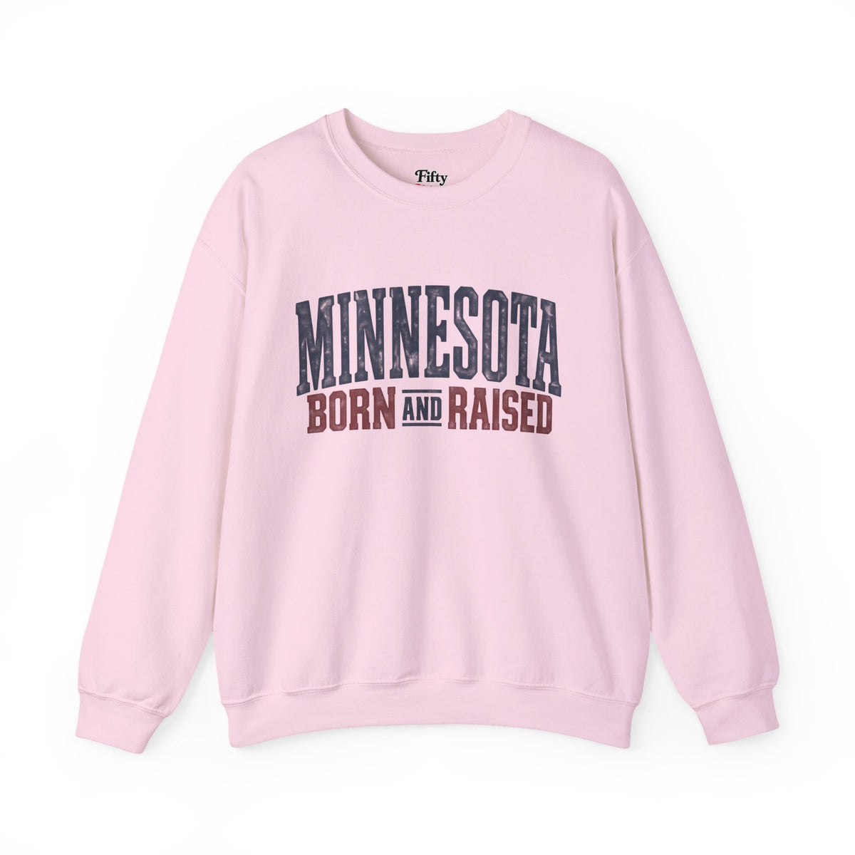 Minnesota Born and Raised Rustic Americana Unisex Sweatshirt Graphic
