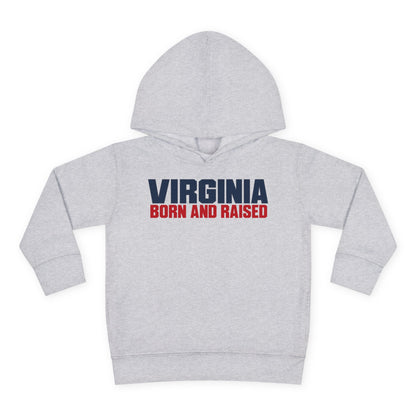 Virginia Born and Raised Minimal Modern Unisex Toddler Pullover Fleece Hoodie