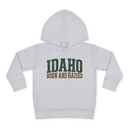 Idaho Born and Raised Pacific Northwest Heritage Unisex Toddler Pullover Fleece Hoodie