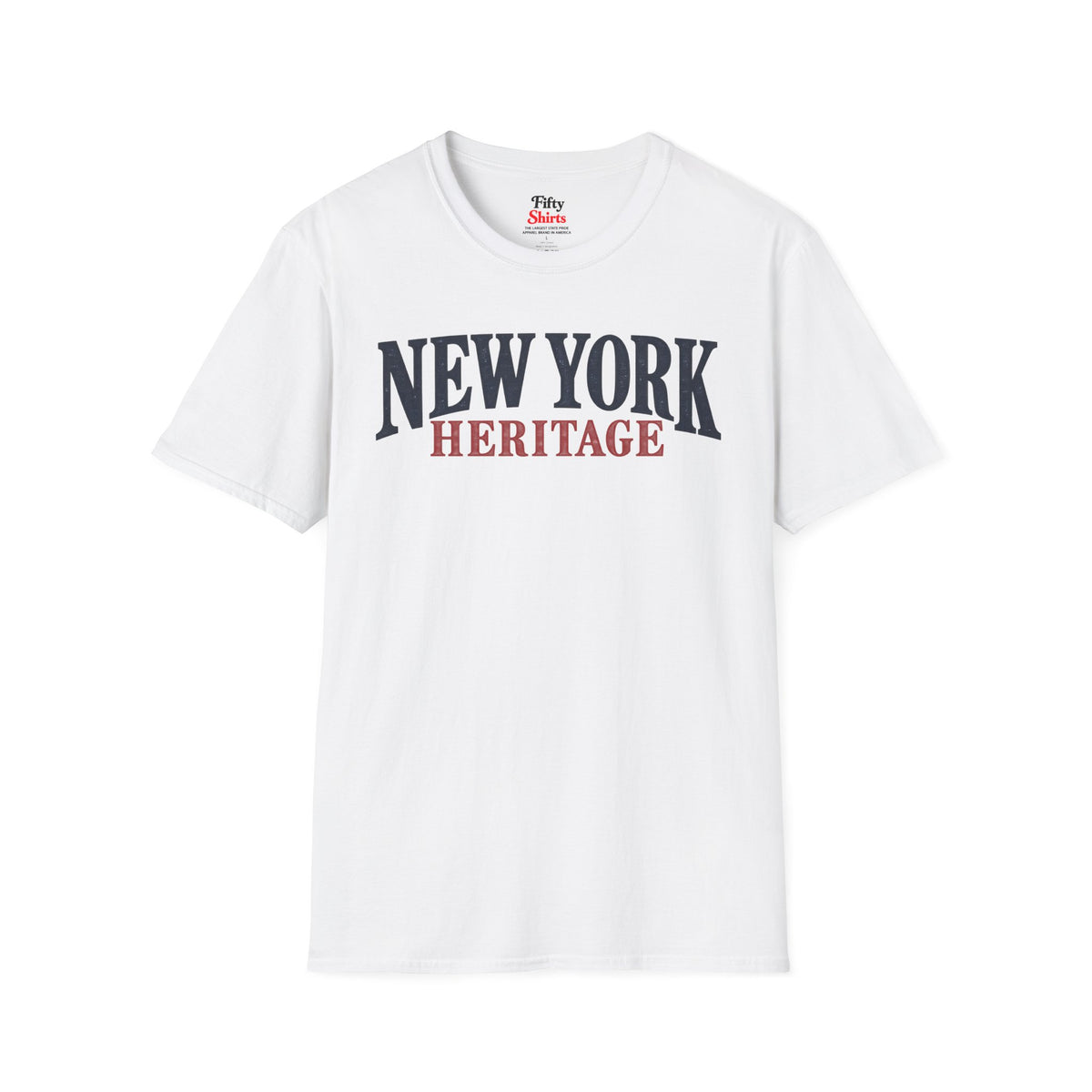 New York Heritage Unisex Softstyle T Shirt State Name Graphic Tee