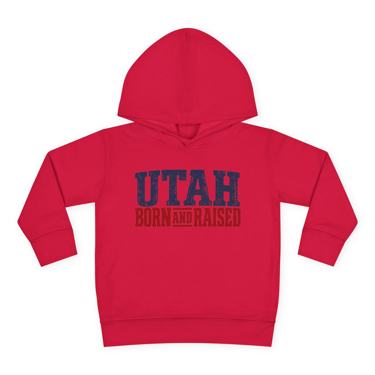 Utah Born and Raised Mountain West Style Unisex Toddler Pullover Fleece Hoodie
