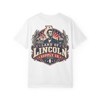 Illinois Land of Lincoln Suppy Co. Unisex Comfort Color 1717 Streetwear Graphic Tee