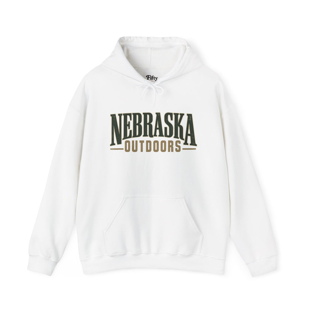 Nebraska Outdoors Unisex Hoodie State Name Graphic