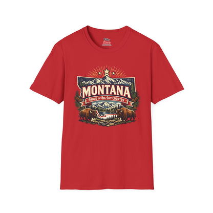 Montana State Pride Unisex Softstyle T Shirt State Pride Graphic Tee Collections FS03