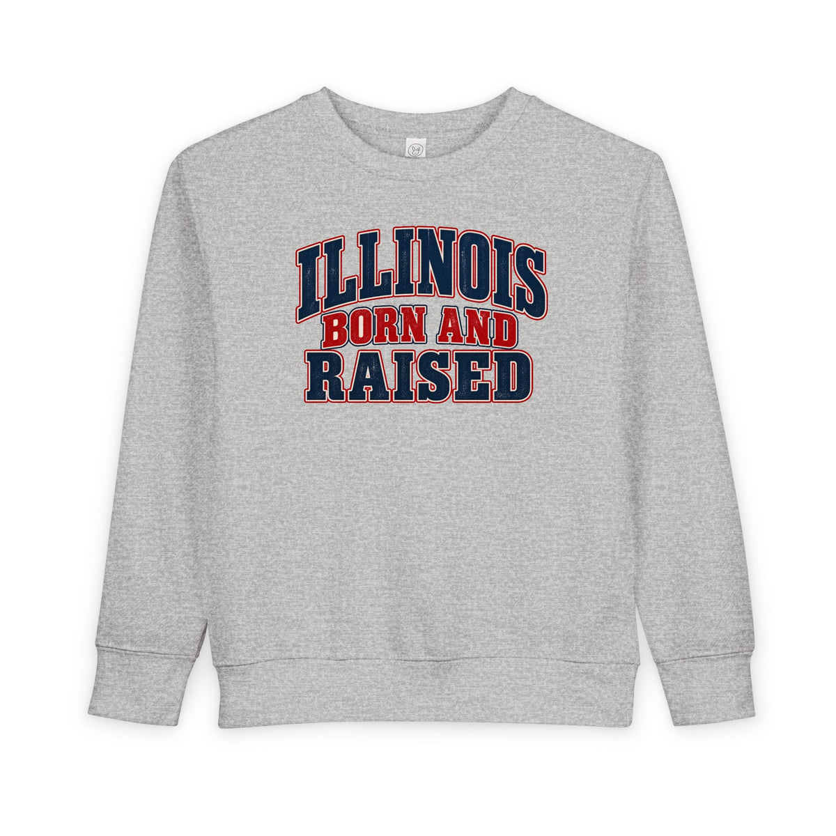 Illinois Born and Raised Classic  Heritage Unisex Toddler Sweatshirt