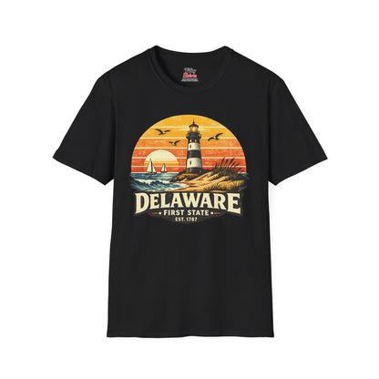 Delaware Coastal Sunset Unisex Softstyle T Shirt State Pride Graphic Tee Collections FS03