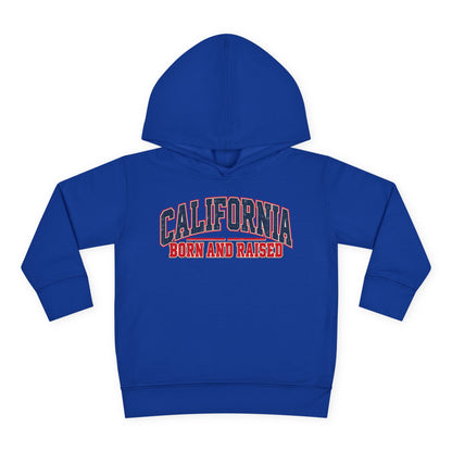 California Born and Raised Vintage Collegiate Unisex Toddler Pullover Fleece Hoodie