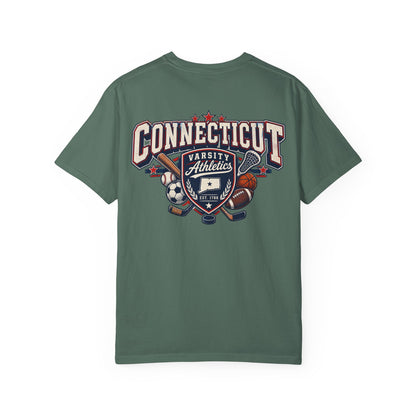 Connecticut Varsity Athletics  Unisex Comfort Color 1717 Streetwear Graphic Tee